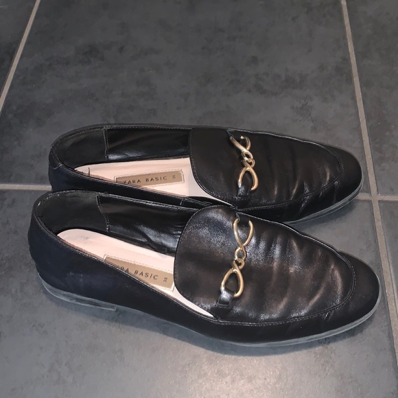 Zara black leather slip on mules - Picture 6 of 6